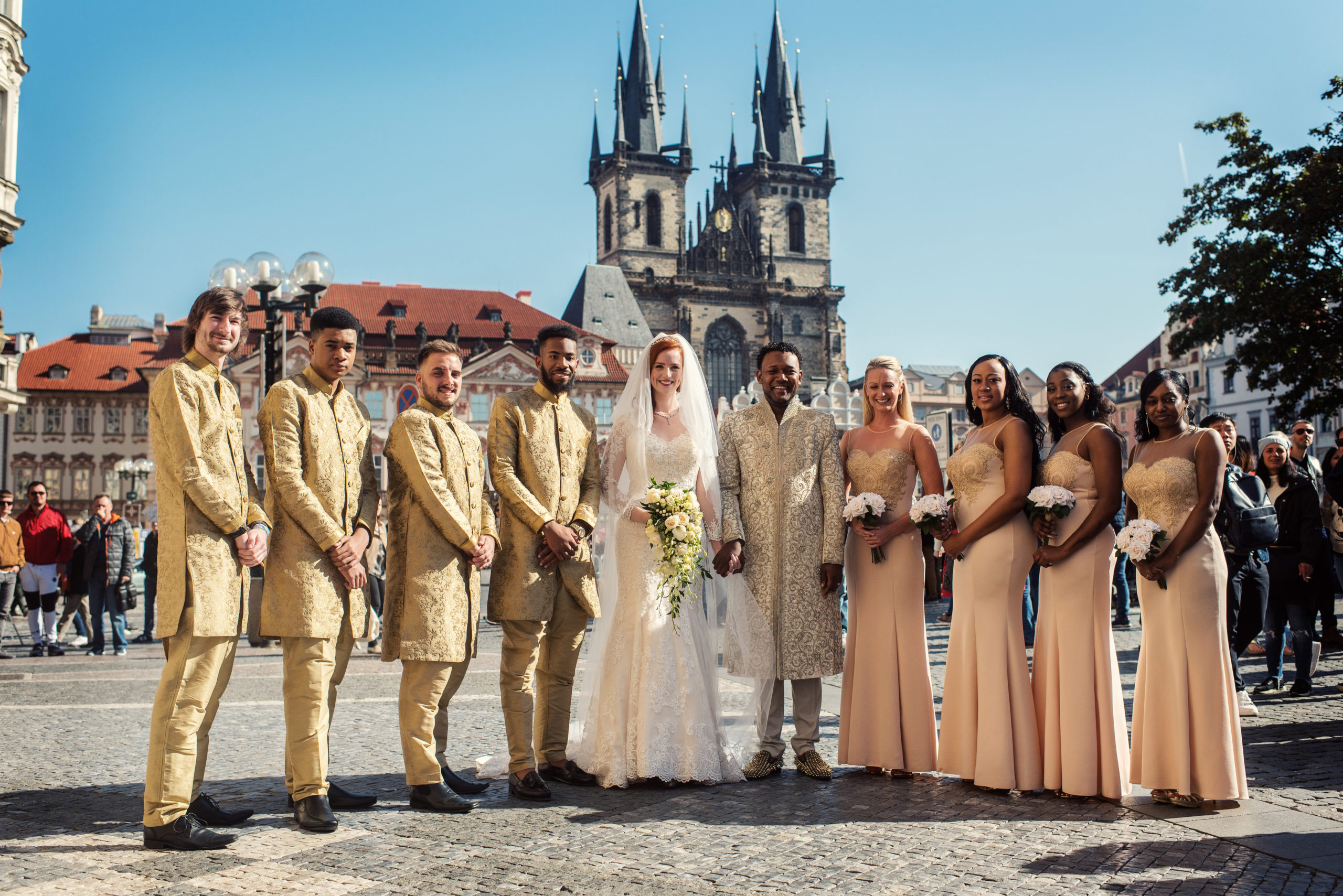 St.Nicholas church & Grand hotel Bohemia - Weddings in Prague - Julie May