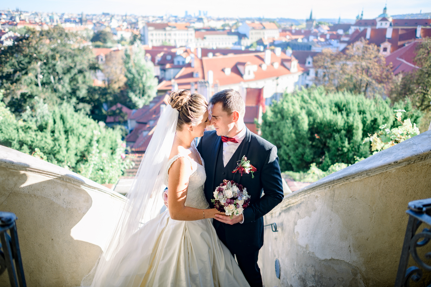 St. Thomas Church & Letensky chateau - Weddings in Prague - Julie May