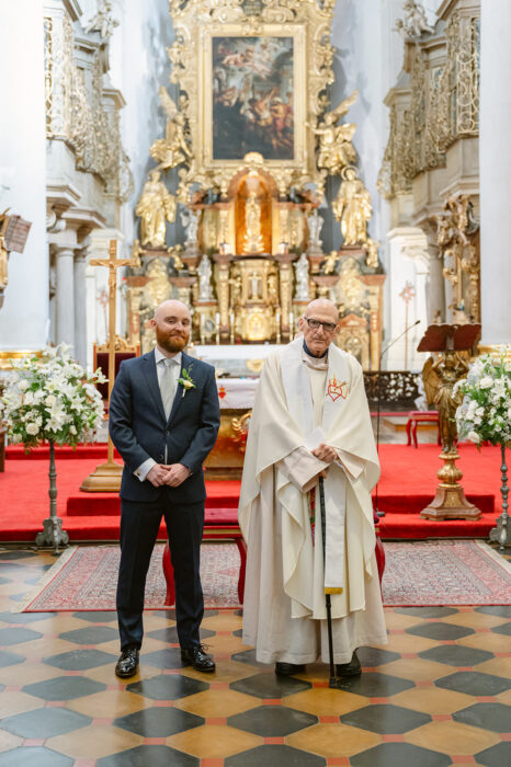 St. Thomas church & Letensky Chateau - Weddings in Prague - Julie May