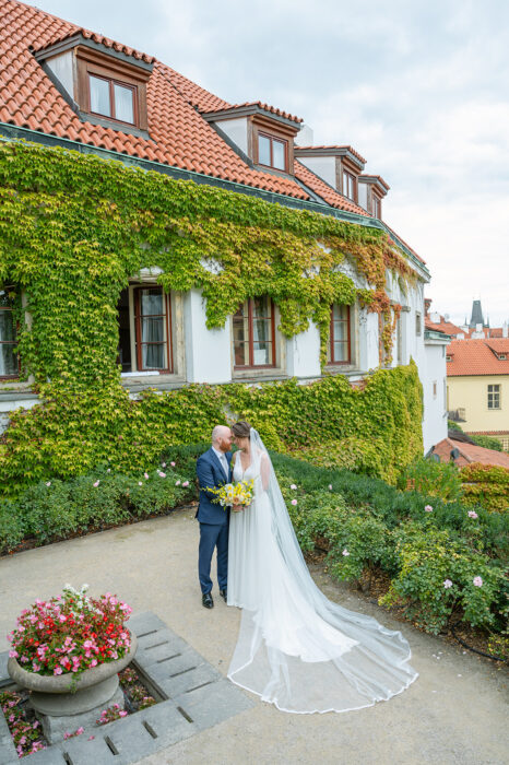 St. Thomas church & Letensky Chateau - Weddings in Prague - Julie May